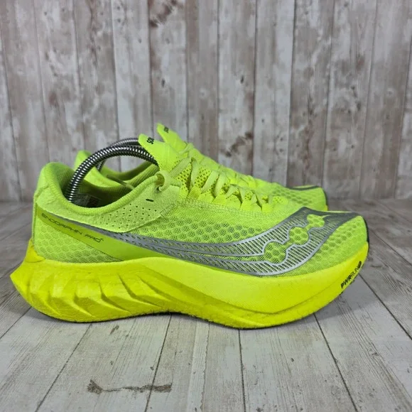 Saucony Endorphin Pro 3 Mens Neon Yellow Running Speedroll Technology Size 9.5 - Picture 1 of 8